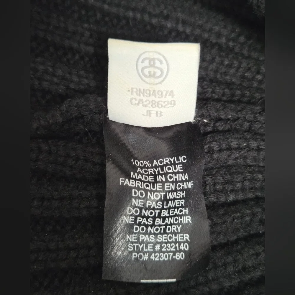 Stussy Crest Wide Rib Knit Beanie